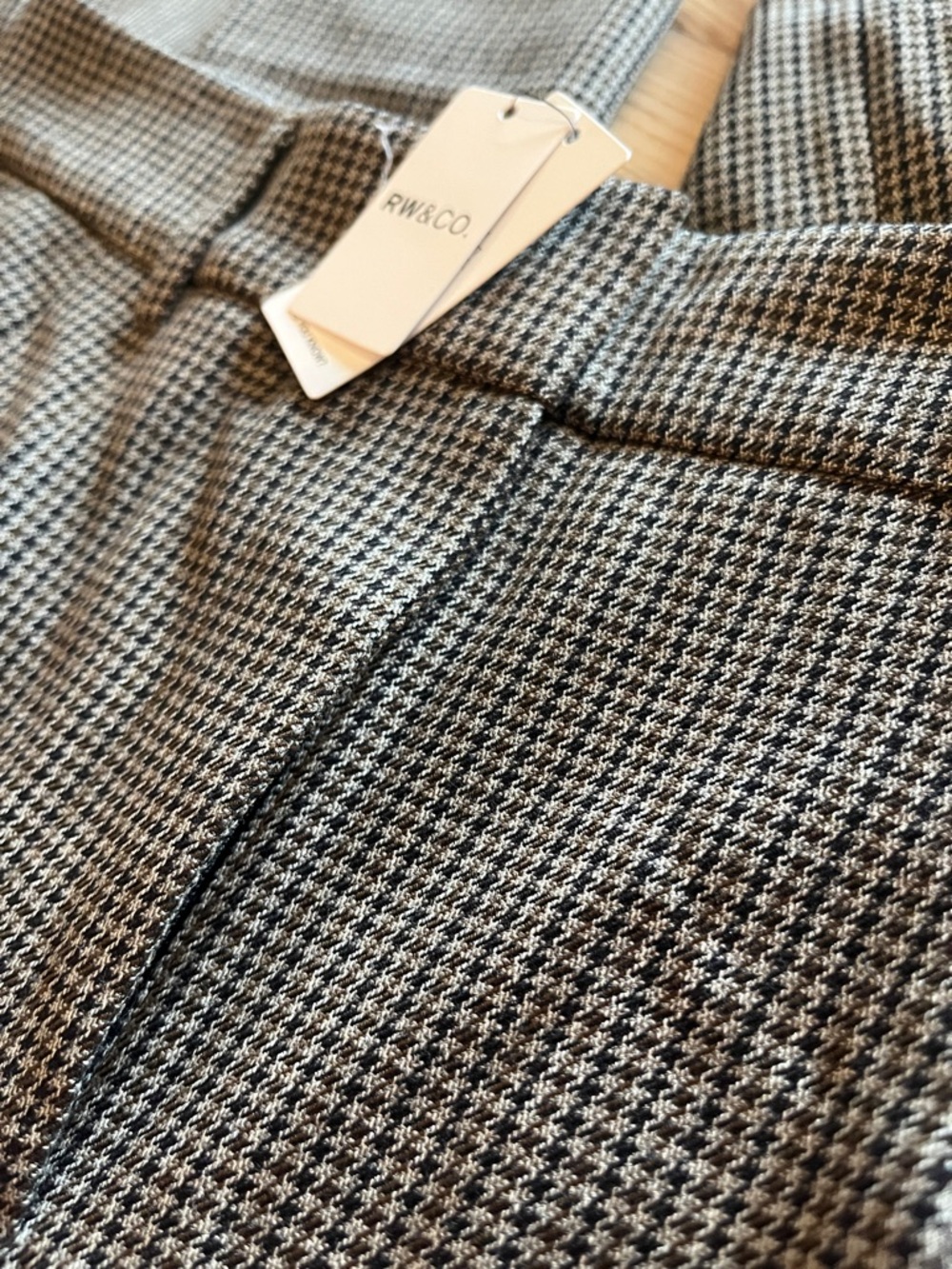 RW&CO. Black and White Houndstooth Trousers